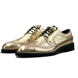 ミラー ゴールド レザー シューズ【G1385】