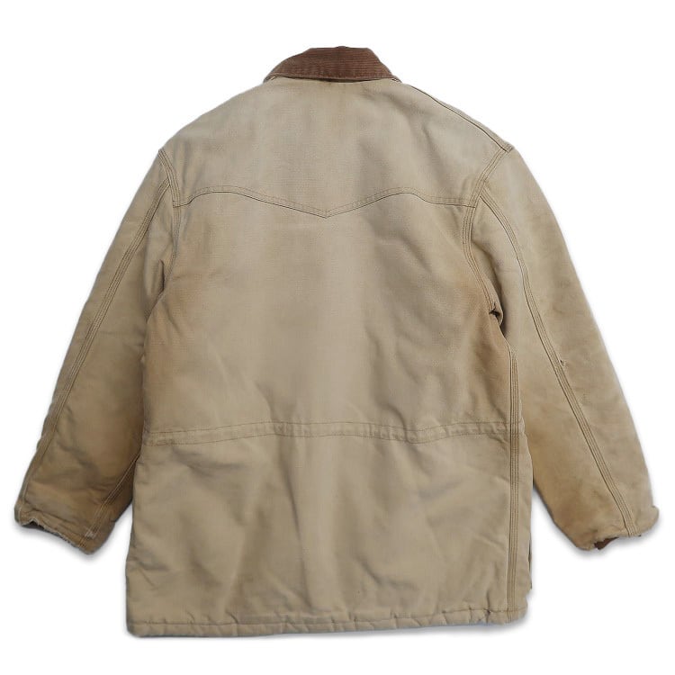 carhartt コットンダックワークJKT　襟コーデュロイ切り返し　ブラウン 古着 カーハート Carhartt ダックジャケット ワークジャケット 襟