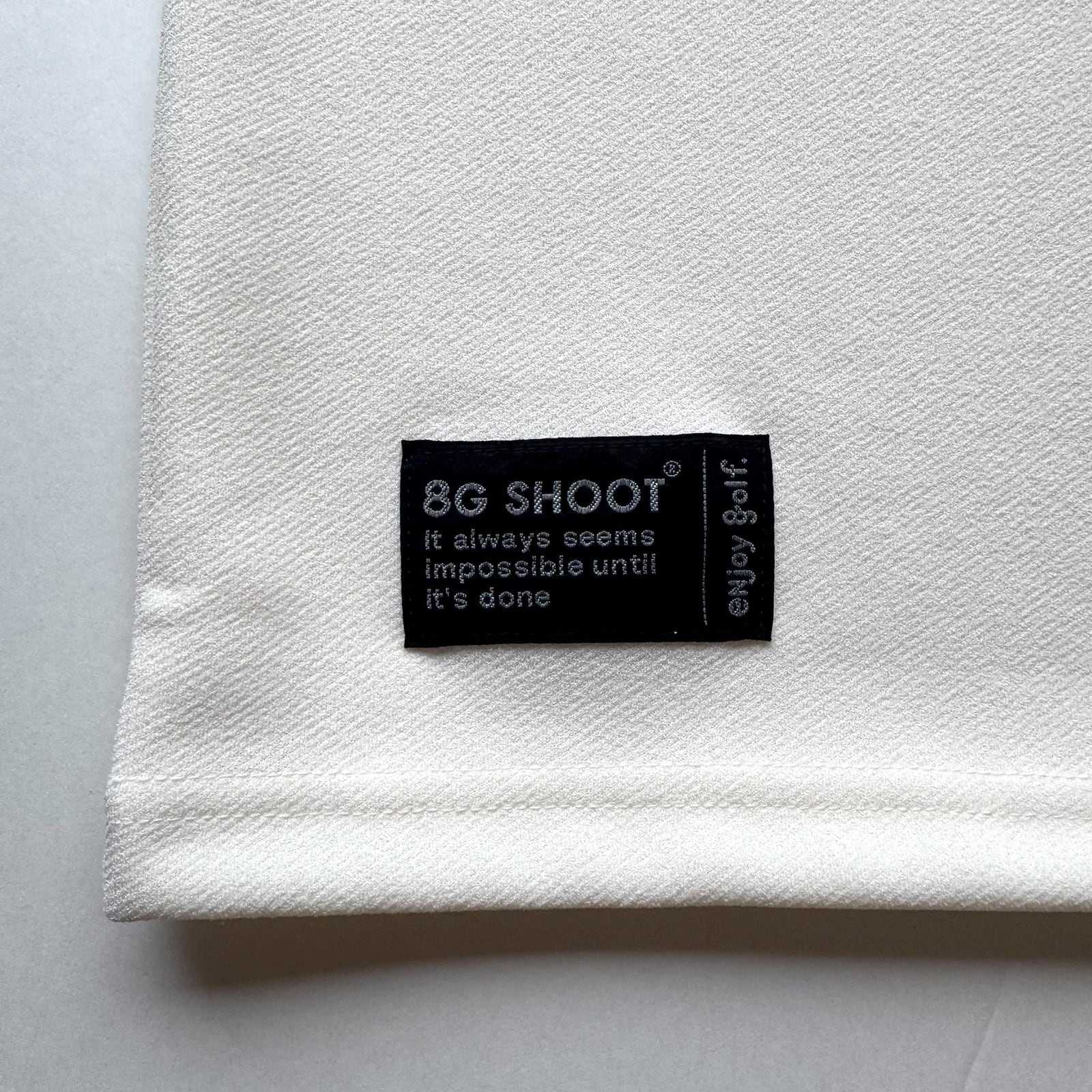 COLLEGE LOGO MOCK NECK FOOTBALL SHIRT -WHITE- | 8G SHOOT WEBSTORE