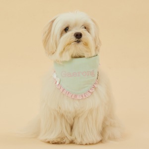 【予約】[ thesallyslaw ] Maybel Naming Bandana｜Mint stripe