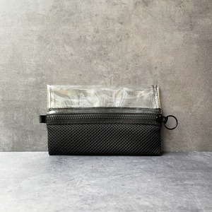 ポスト投函★送料無料★ クリア&メッシュ素材ウォレットMサイズ / カードケース 小物入れ