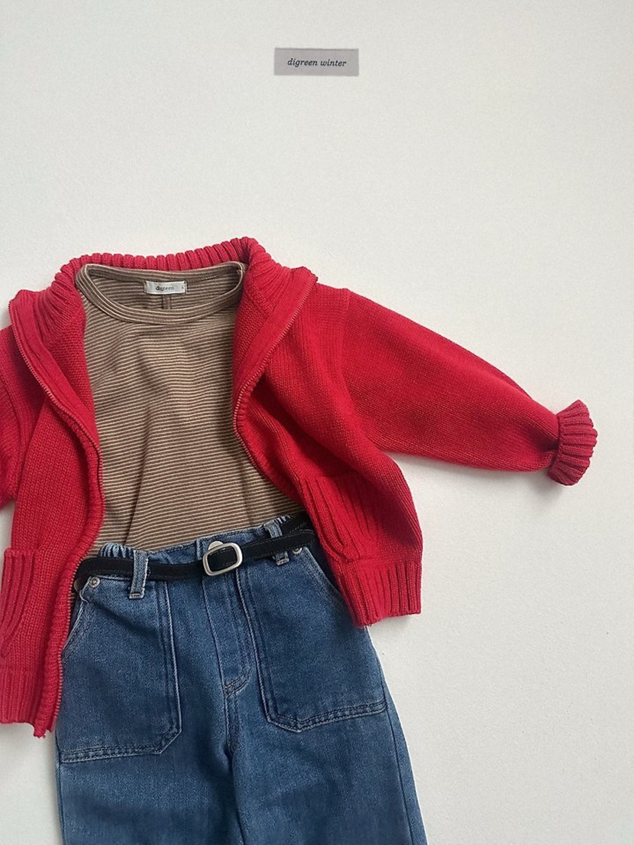 〖取寄〗韓国子供服 / 26winter / Digreen / ロエルニットジップアップ / キッズ / 冬服 *S~2XL*