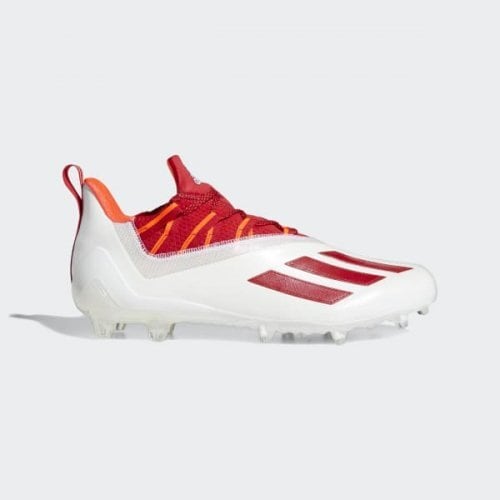 Adizero 11 アメフト スパイク ホワイト・ソーラーレッド | END ZONE