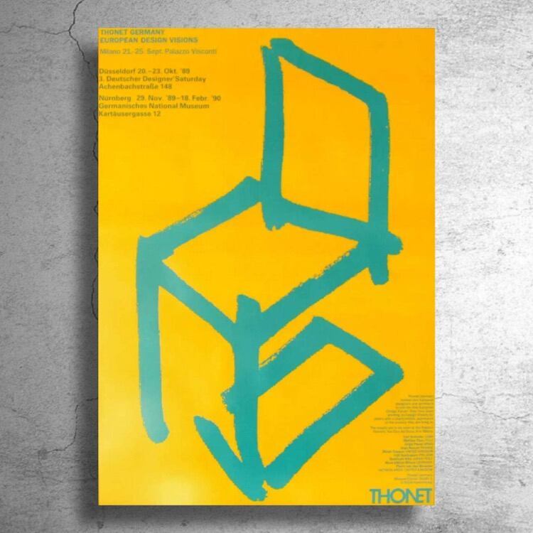 建築家『フィン・ユール』デンマークでの個展ポスター/北欧家具 | 特殊 