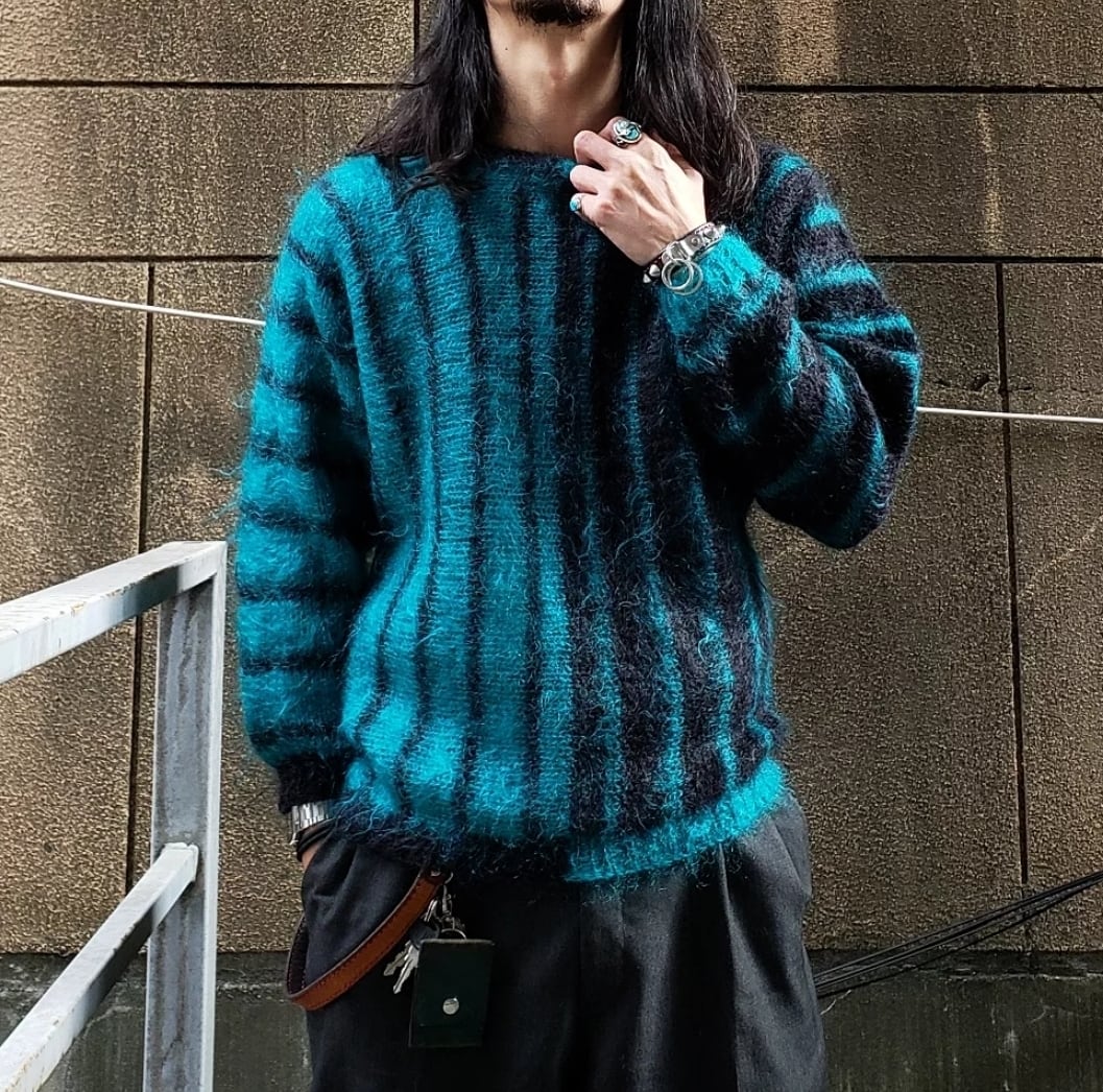 80-90s vintage mohair KNIT モヘア ニット ジャケット-