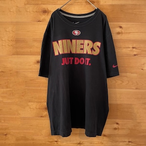【NIKE】NFL San Francisco 49ers Tシャツ アメフト XL ロゴ プリント ナイキ スウッシュ us古着 アメリカ古着