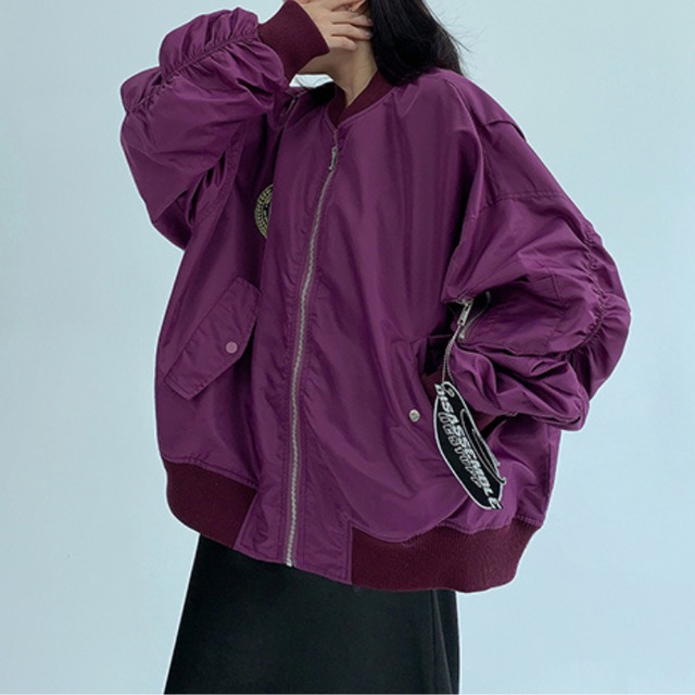 patch point oversize blouson　ワッペンポイントオーバーサイズブルゾン　J1286