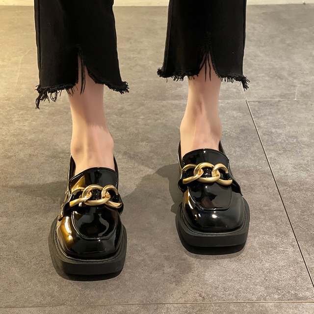 レザースプリングオータムレッドスタイルスタンダード 靴 シューズ レトロ ローファー 春物 秋物 部族の婦人靴15869057703