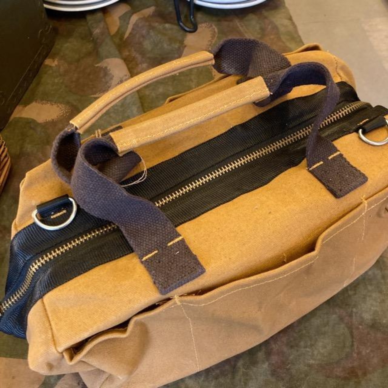 DULTON　ワックスキャンバスツールバッグ　2色　ダルトン　道具入れ　工具入れ　工具バッグ　ガレージ　DIY　