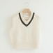 ADAWAS(アダワス) /ケーブルニットベスト /ミルク
