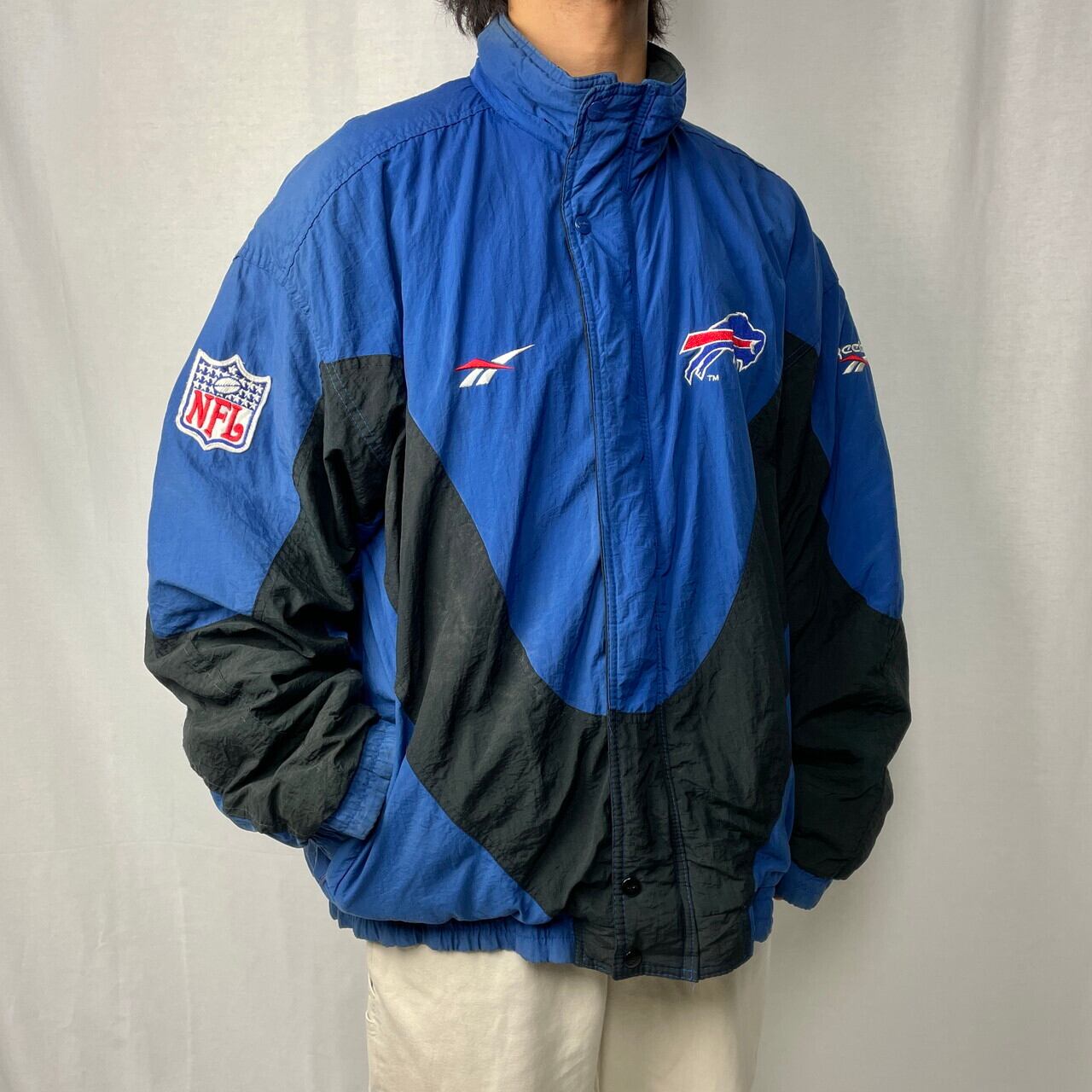 90s リーボック Reebok NFL ナイロン プルオーバー ジャケット 赤