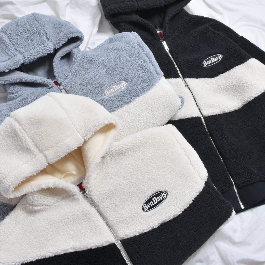 【BEN DAVIS】ふわもこ ボアZIPフーディジャケット
