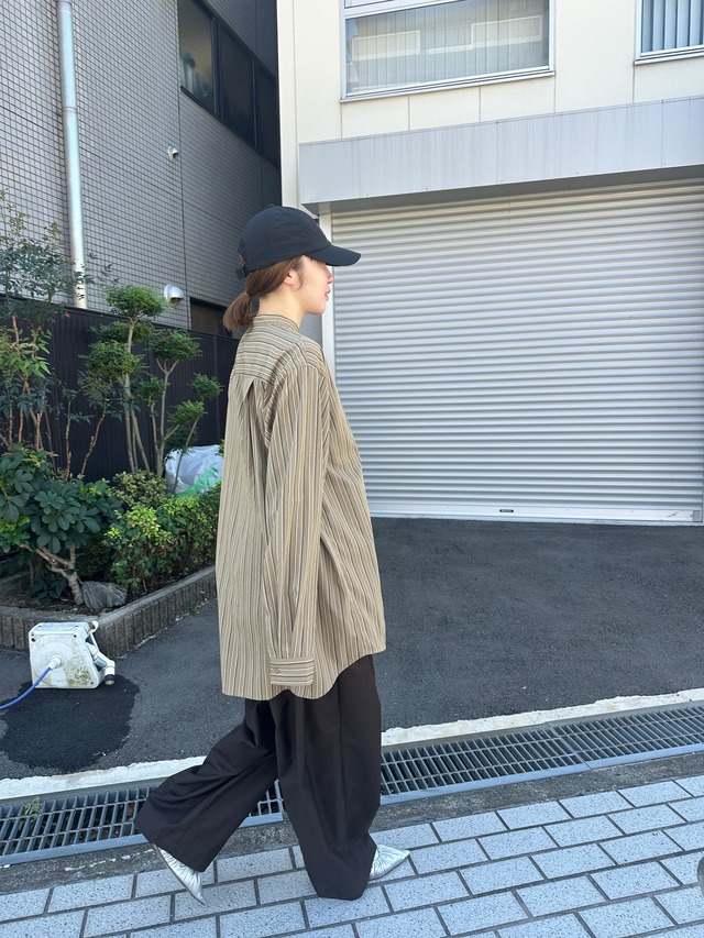 unisex【Special order item】Stripe BIG Shirt