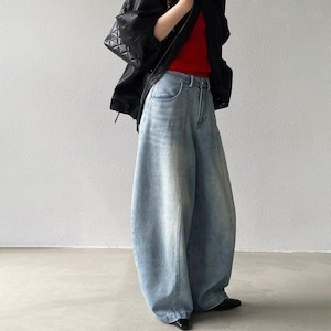 wide washed jeans 14331