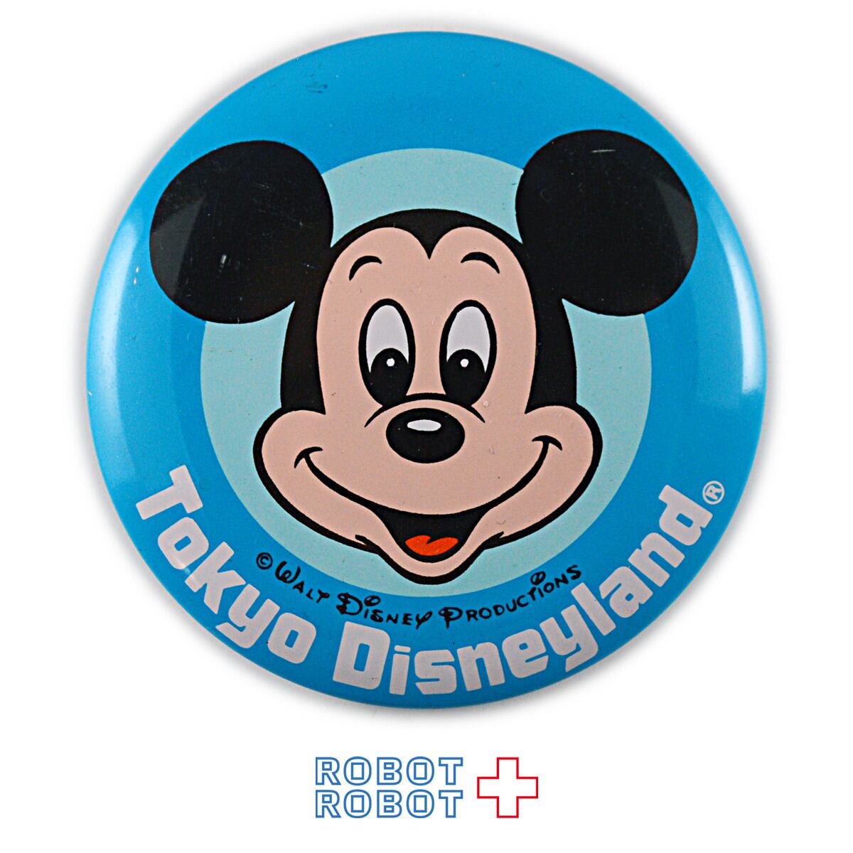 ディズニー缶バッジ Tdl 東京ディズニーランド ミッキーマウス 青 Robotrobot