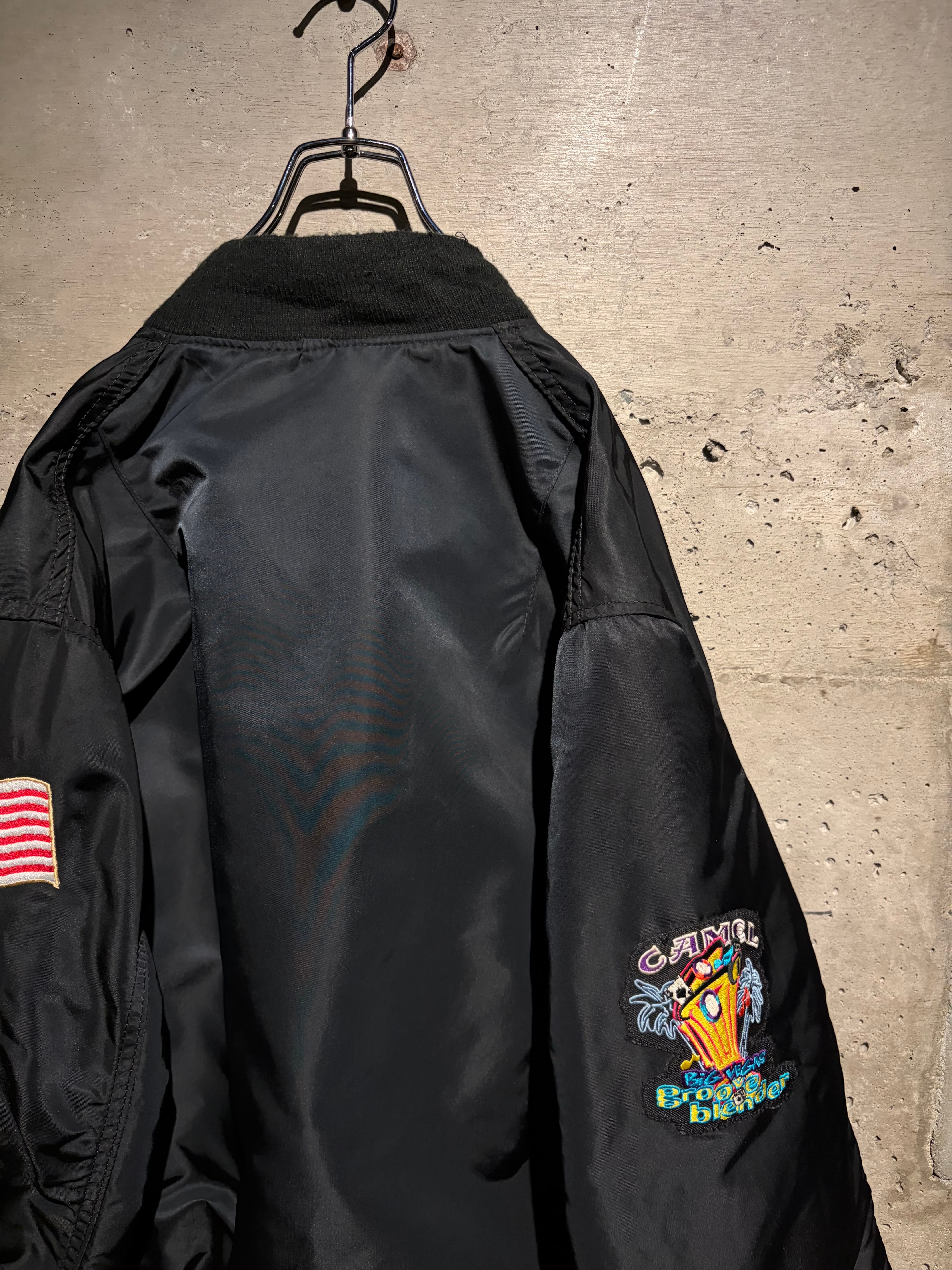 Caka】90's Various Embroidery Vintage MA-1 Flight Jacket | Caka