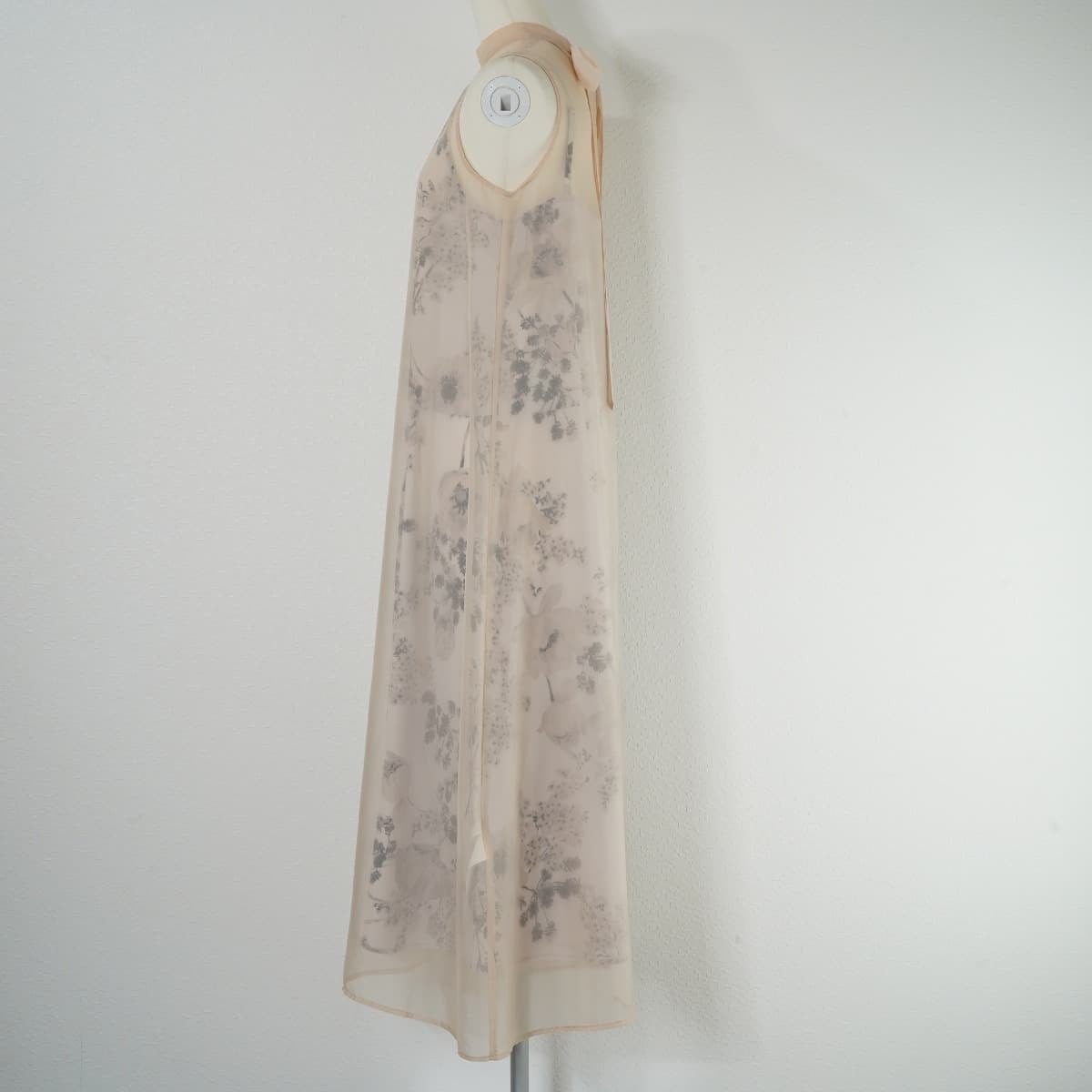 AMERI アメリ 2WAY FLOWER LAYERED SHEER DRESS フラワーレイヤード