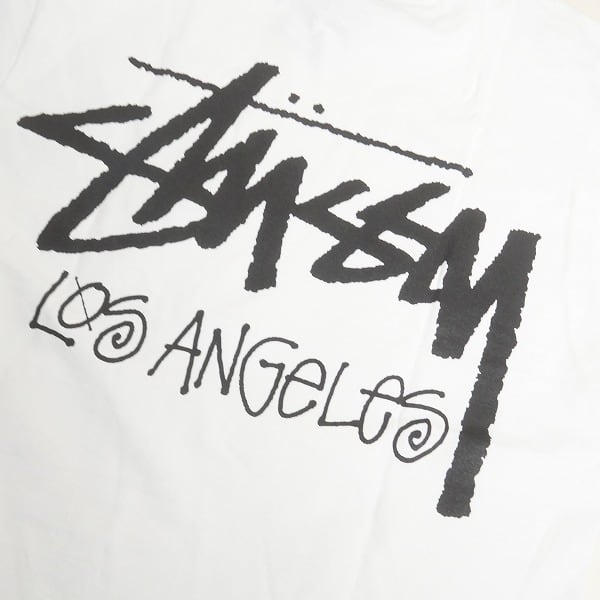 Size【M】 STUSSY ステューシー STOCK LOS ANGELES TEE WHITE LA限定T