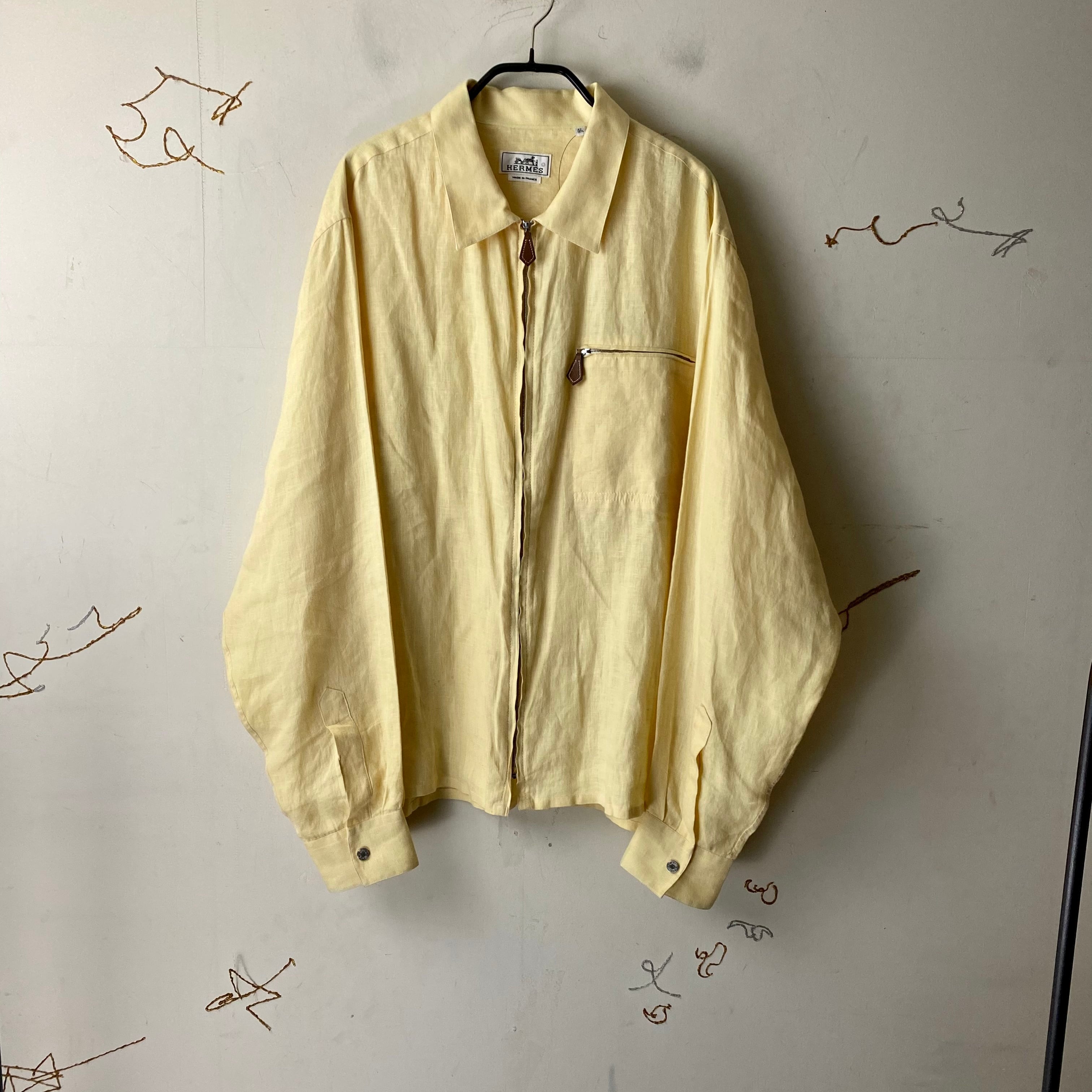 HERMES zip-up linen shirt | NOIR ONLINE