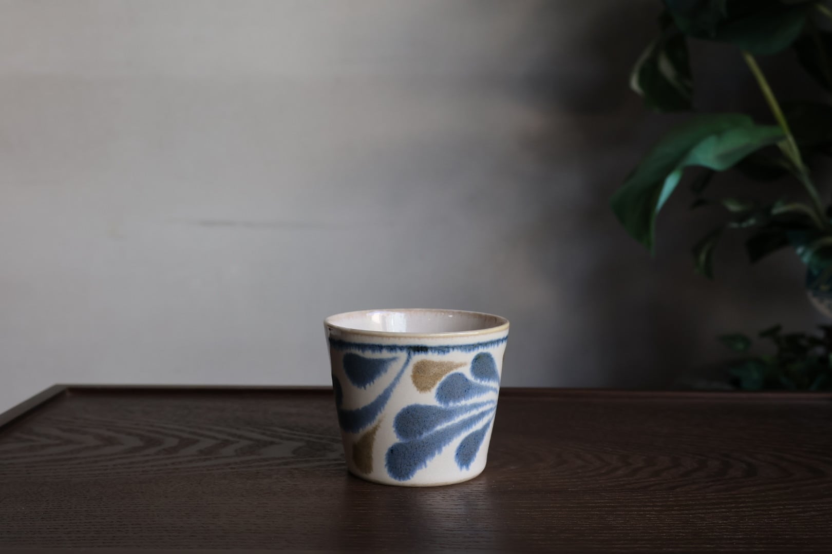 美濃焼 Brush Blue ブラッシュブルー そばチョコカップ 唐草