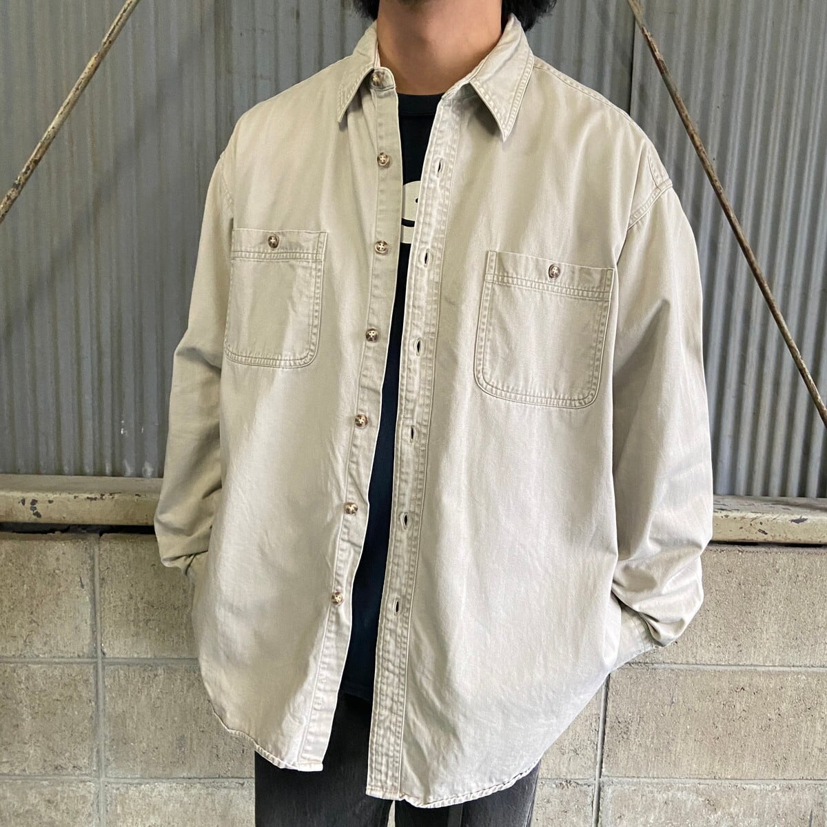 90年代 OLD GAP オールドギャップ コットン 長袖シャツ メンズXL 古着 