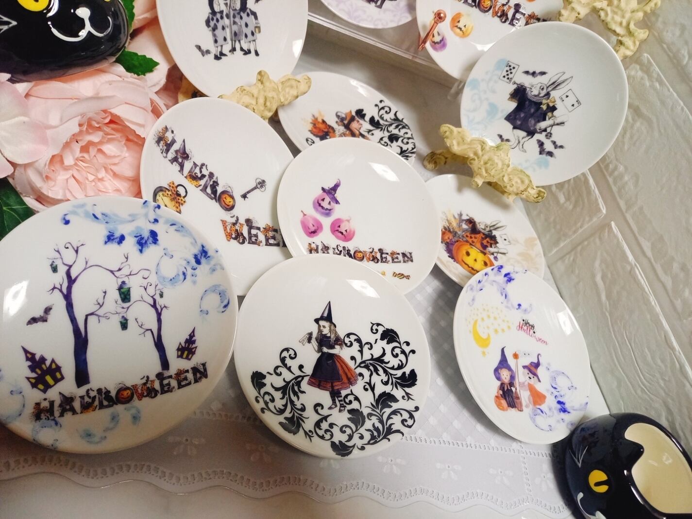  Stafford お皿　ハロウィン　魔女 Halloween Royal Stafford The Guardian Witch Salad & Dinner