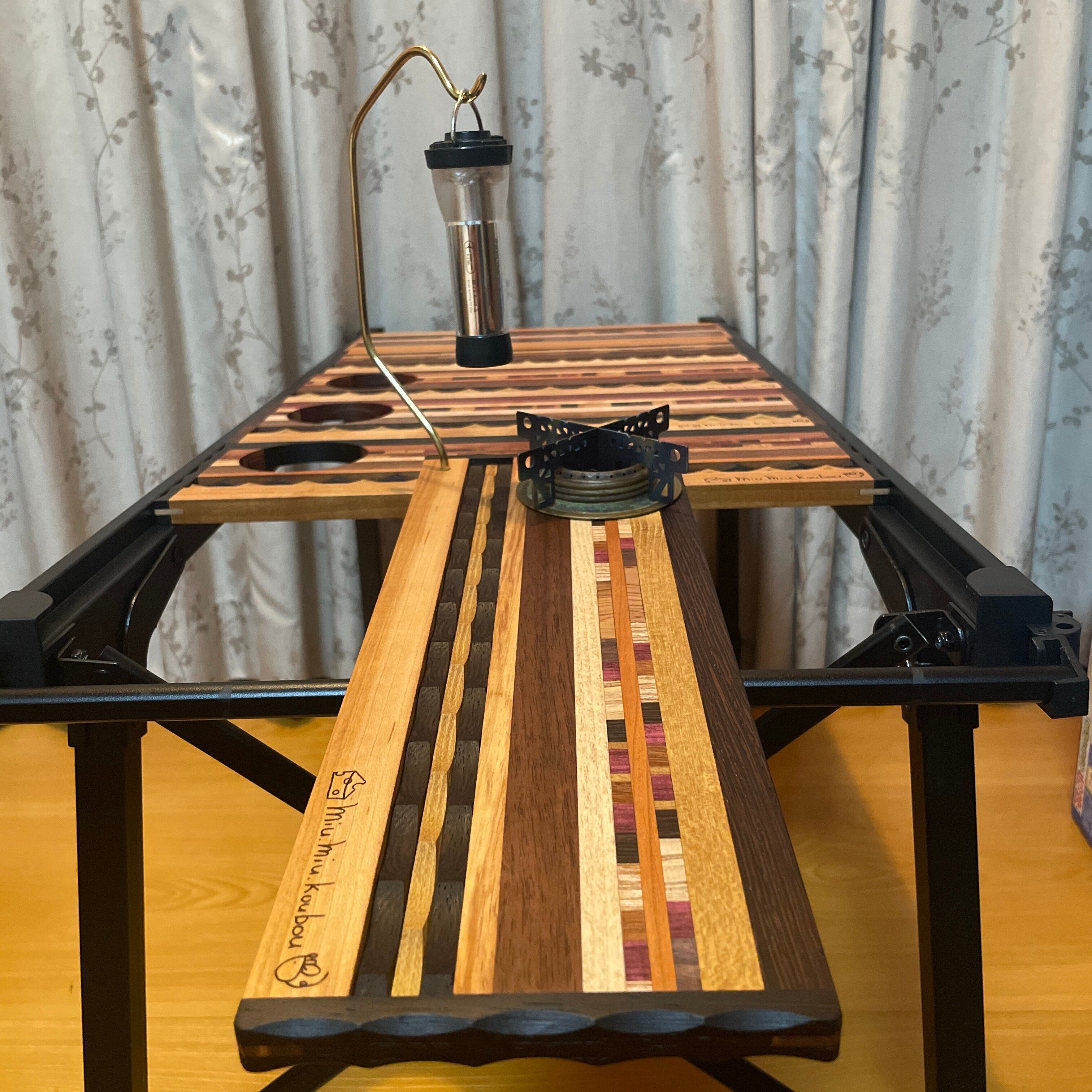 IGTテーブル 寄木天板 ハーフユニット アルスト孔 真鍮ハンガー付き IGTテーブル 寄木天板 ハーフユニット アルスト孔 真鍮ハンガー付き