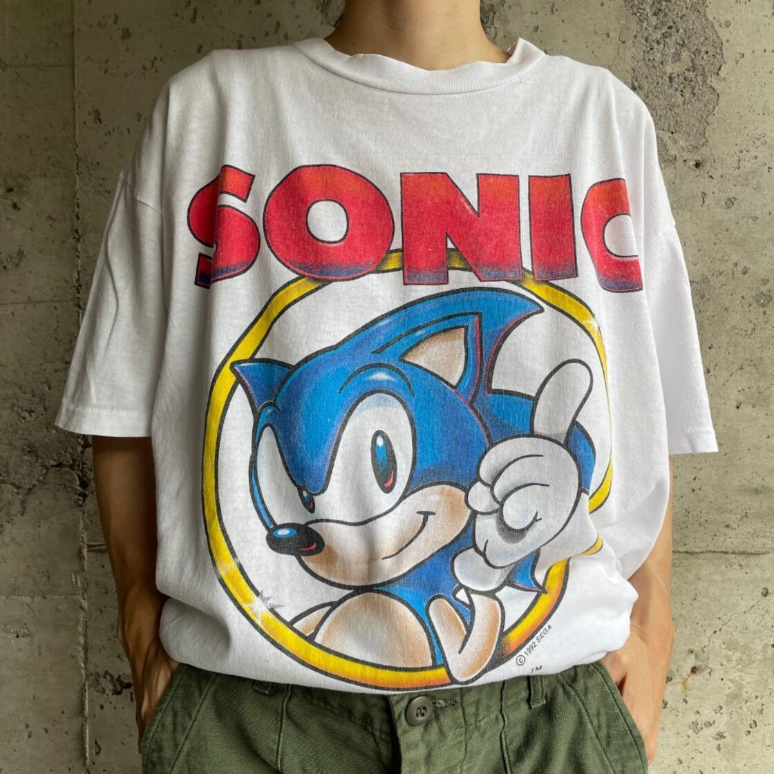 DF2】 Tシャツ ゲーム セガ SEGA ソニック 白 90s 1992年 | Pay ID