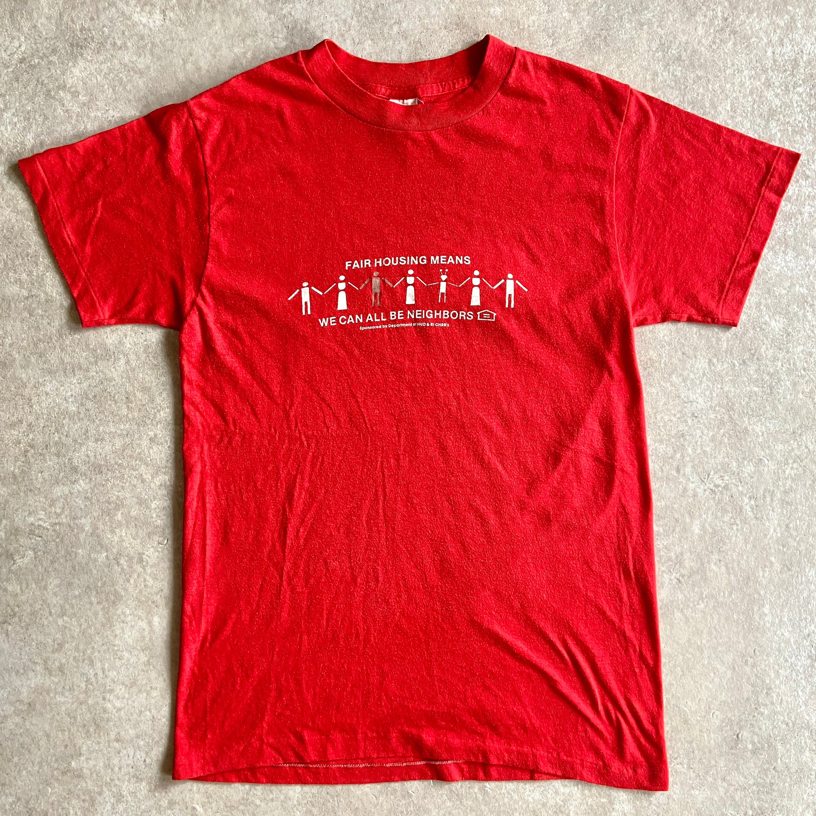 1980s CHED by Anvil Red Tee L Made in USA