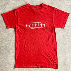 1980s CHED by Anvil Red Tee L Made in USA