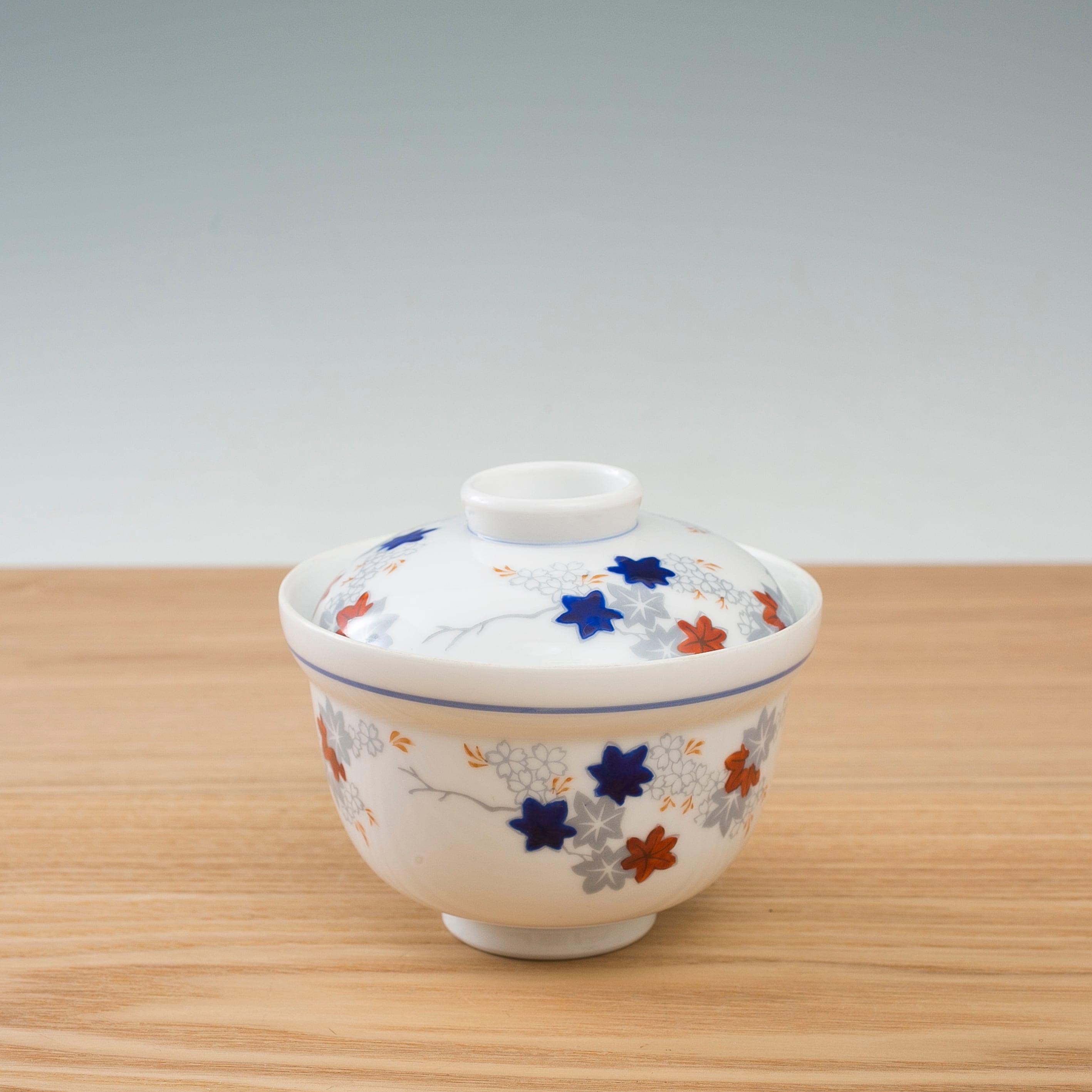 東陶 東洋陶器 雲錦 桜 紅葉 蓋付茶碗 磁器 和食器 珍品 レトロ モダン