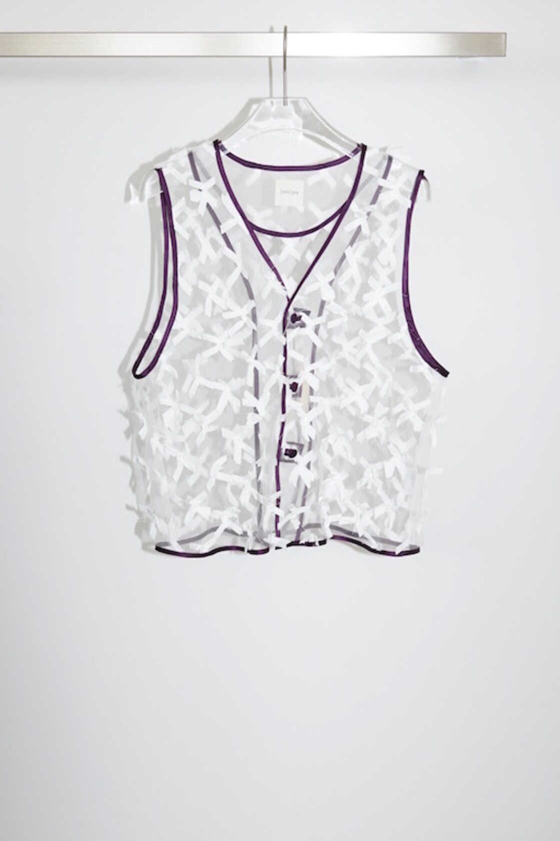 jonnlynx - ribbon tulle gilet | PAY ID