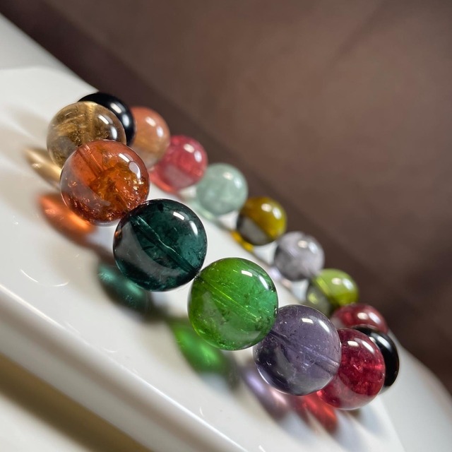 宝石質.最高峰！透明度抜群！もはや飴玉☆大玉トルマリンブレスレット