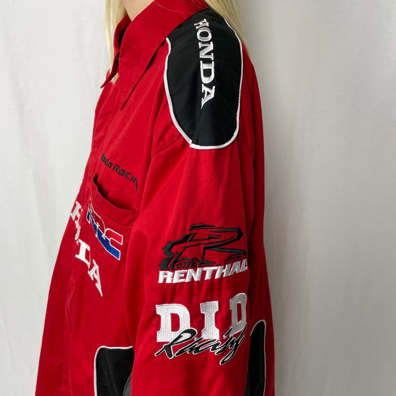 JH DESIGN レーシングジャケット 刺繍 HONDA 企業 ウッディー JH Design レーシングジャケット | CUSTOM FEVER