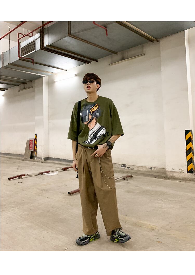 全2色 Tシャツ カットソー プリント カジュアル おしゃれ