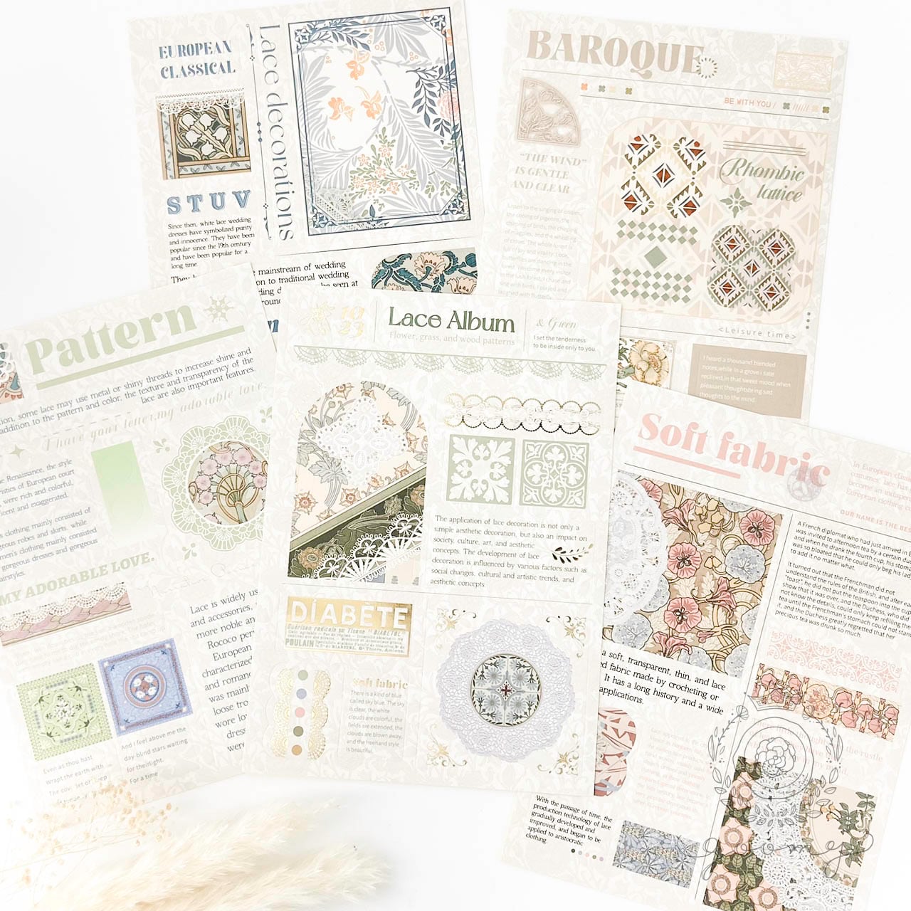 Art Newspaper 5シート入りシール Lace<S527>