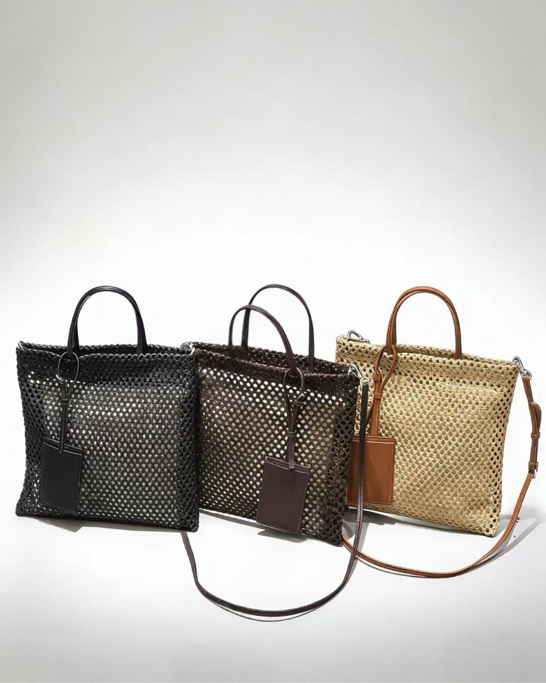 メッシュレザー2WAYショルダーバッグ