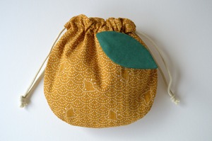 かばんの中をすっきりお片付けシンプルが使いやすい 巾着袋 ゆず