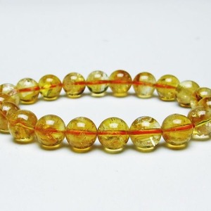 シトリンクォーツ ブレスレット 虹入り 10mm シトリン ブレス 一点物 メール便可 [M便 1/10] 111-46221