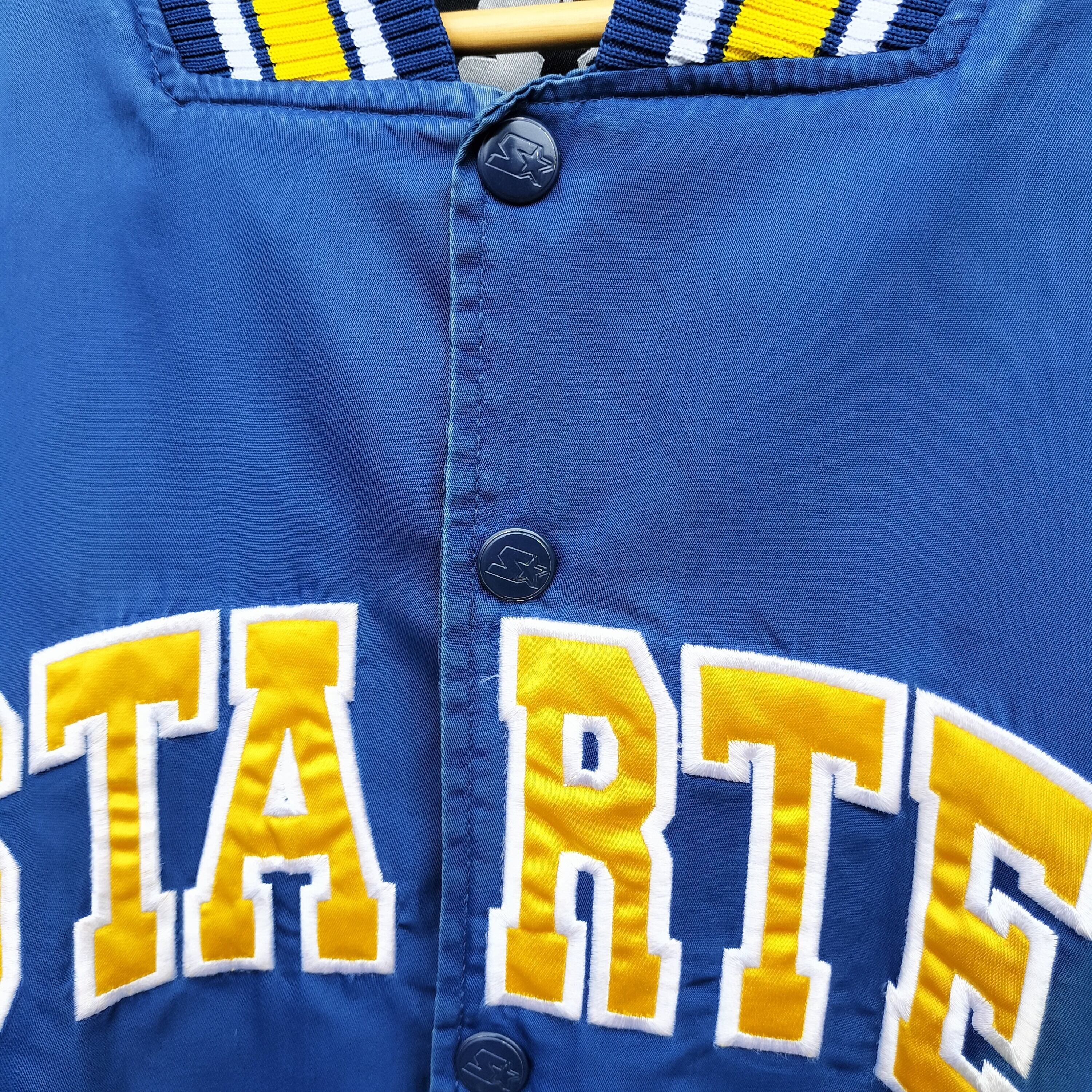 Used ジャケット◇XL 90s STARTER ナイロンスタジャン ネイビー