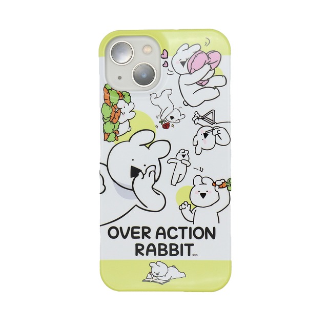 すこぶる動くウサギ iPhoneケース(ウサギだらけ)