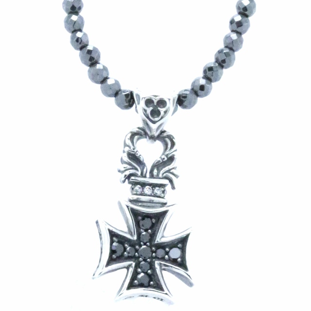 【特別価格】スモールフローラルアイアンクロスペンダント ACP0266　Small floral iron cross pendant  シルバーアクセサリー Silver Jewelry Brand