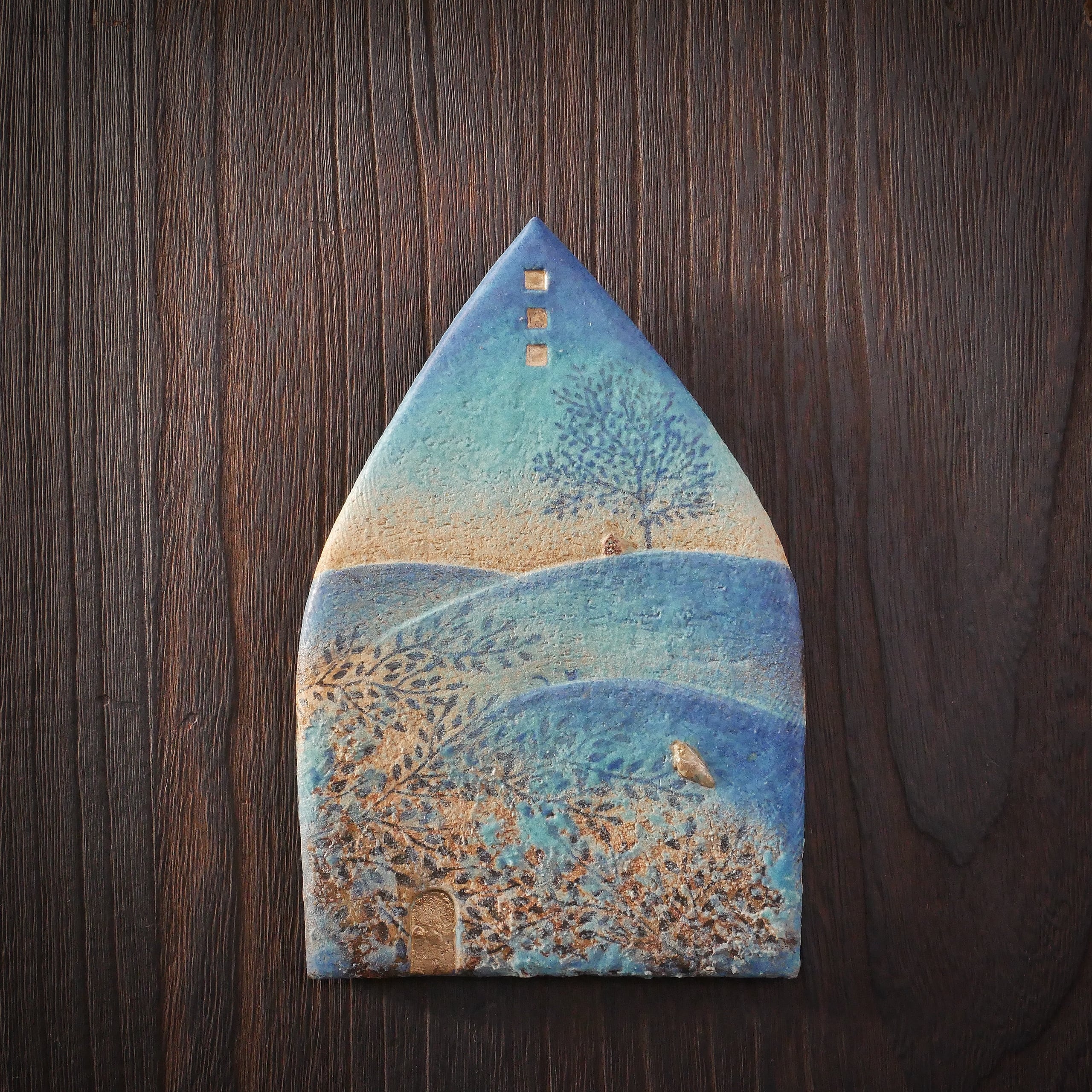 渡り鳥と富士 陶板レリーフ | Haneco