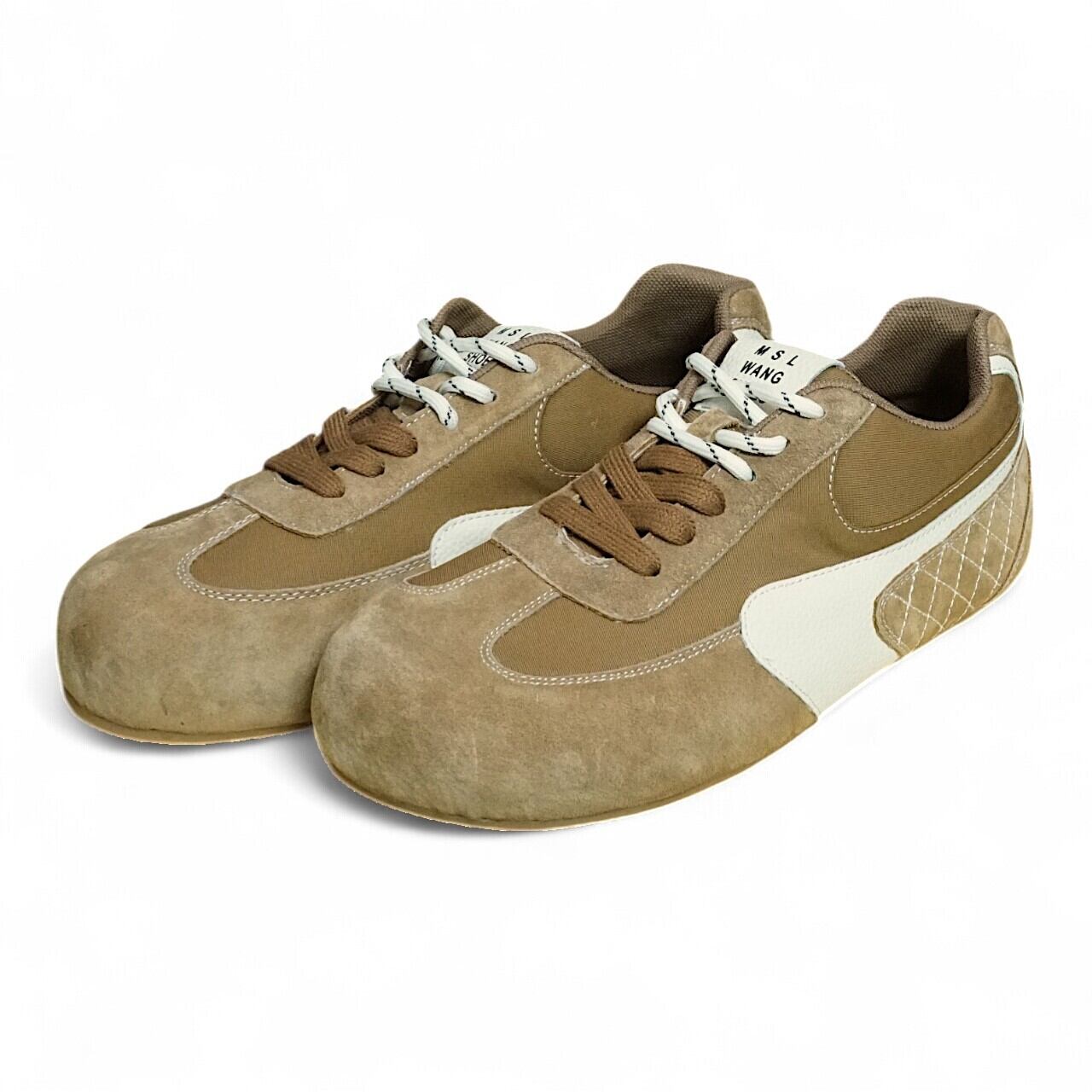 バイカラースニーカー キャメル Bicolor sneakers Camel 252-S-7