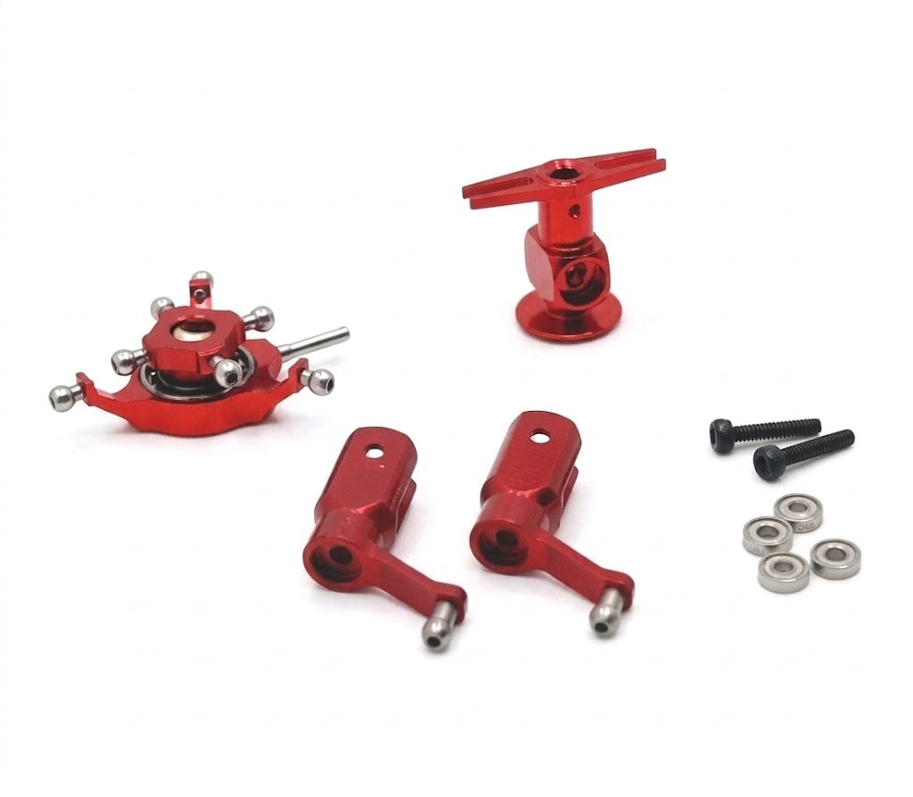 ◆K110S メタルヘッドセット一式(カラー: レッド/ブラック)【NH2076】アップグレード飛行安定性や高級感もUP!