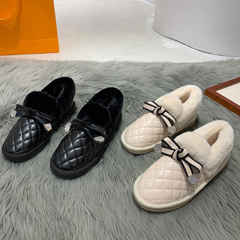 ブーツウィンターソリッド カラースリーブラインストーン 靴 シューズ コットン 冬物 ソリッドカラー フェイクシューズ63147623088