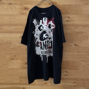 【AND1】バスケットボール プリント Tシャツ L ビッグプリント アンドワン US古着