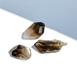 ミナスジェライス産 スモーキークォーツ 原石3個set 13◇ Smoky quartz ◇天然石・鉱物・パワーストーン・インテリア