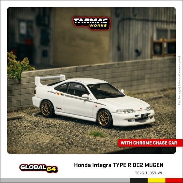 Tarmac Works 1/64 ホンダ Honda Integra TYPE R DC2 MUGEN Championship White