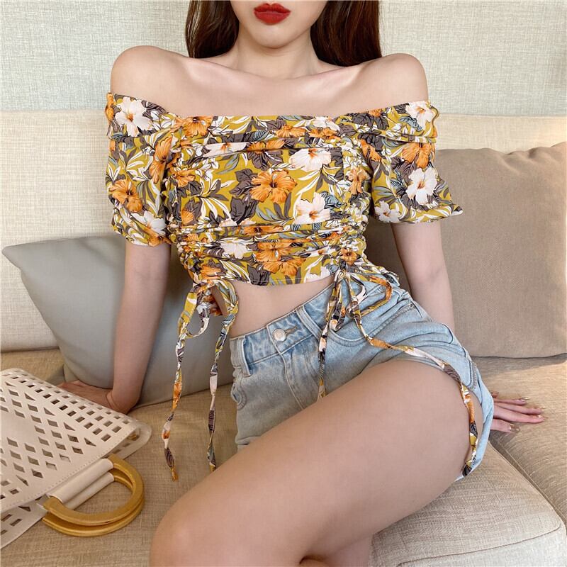 フローラルシャツ レディースサマーウェストトップス 夏物 花柄 ドラファッションホール94242665079